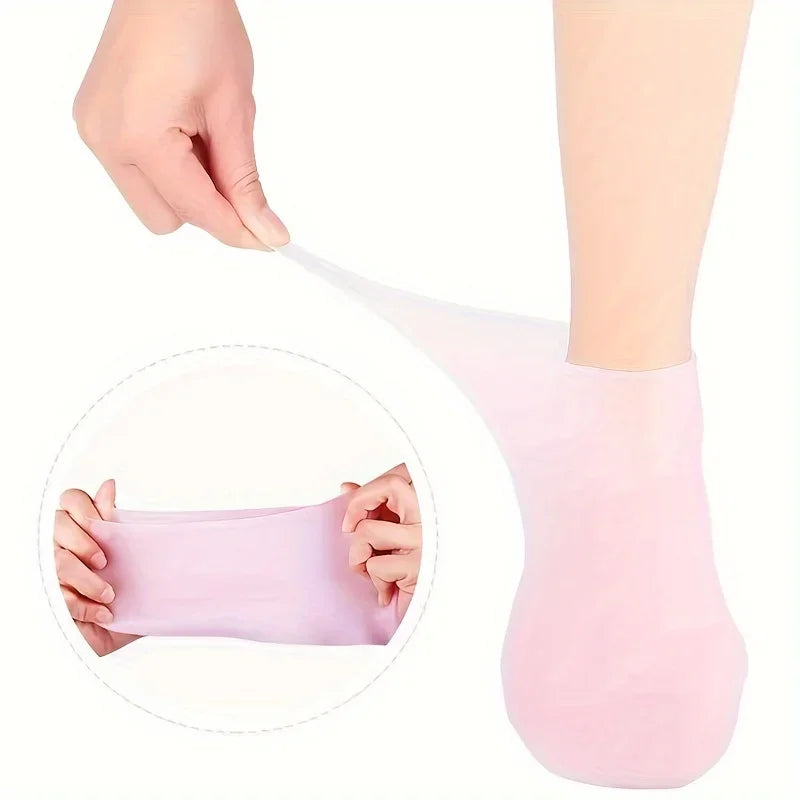 Silicone Moisturizing Socks – Spa Gel Socks for Cracked & Dry Feet (1 Pair)