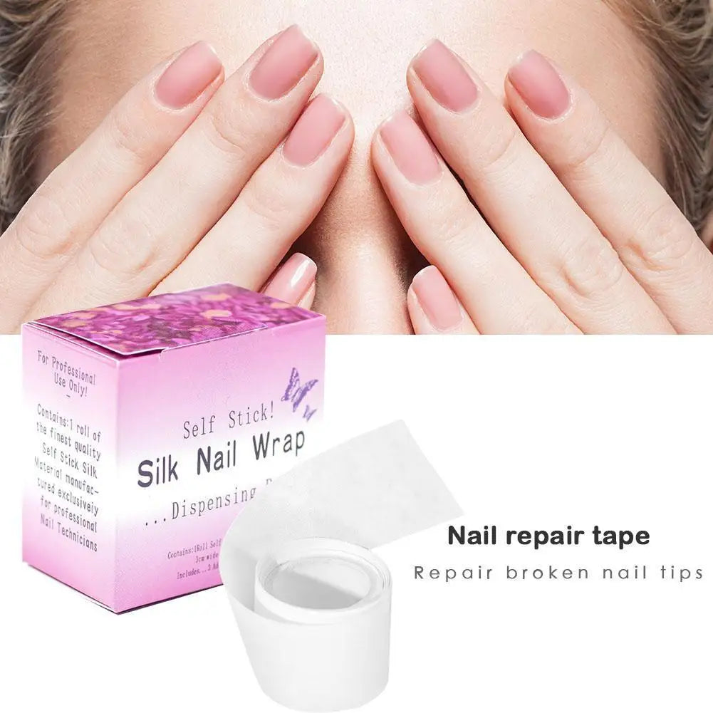 Silk Fiberglass Nail Wrap – Self-Adhesive Repair Tape for Broken Nails
