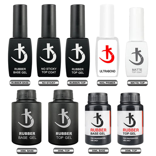 Rubber Base & Top Gel System — Primer, Glossy & Matte