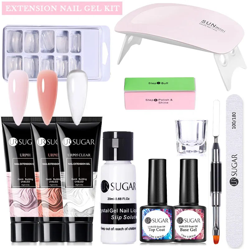 Polygel Nail Extension Kit - Complete Manicure Set (15ml Tubes)