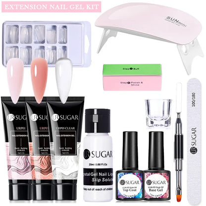 Polygel Nail Extension Kit - Complete Manicure Set (15ml Tubes)