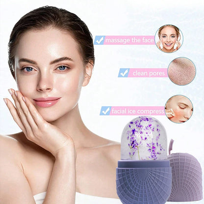 3-in-1 Ice Roller Skincare Bundle – Ice Roller + Headband + Silicone Brush