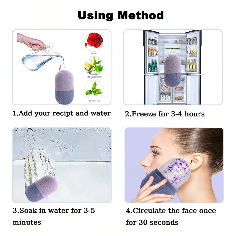 3-in-1 Ice Roller Skincare Bundle – Ice Roller + Headband + Silicone Brush