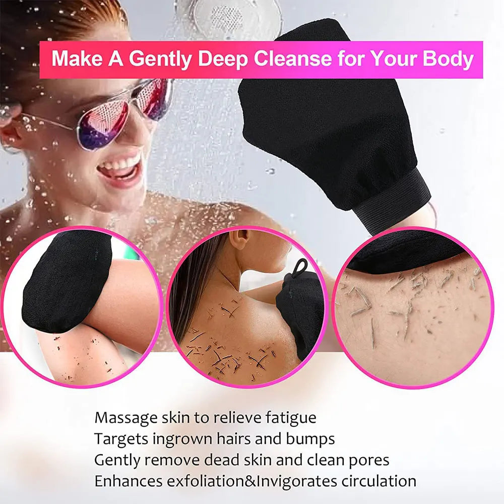 Exfoliating Bath Glove – Moroccan Kessa Mitt for Smooth & Radiant Skin