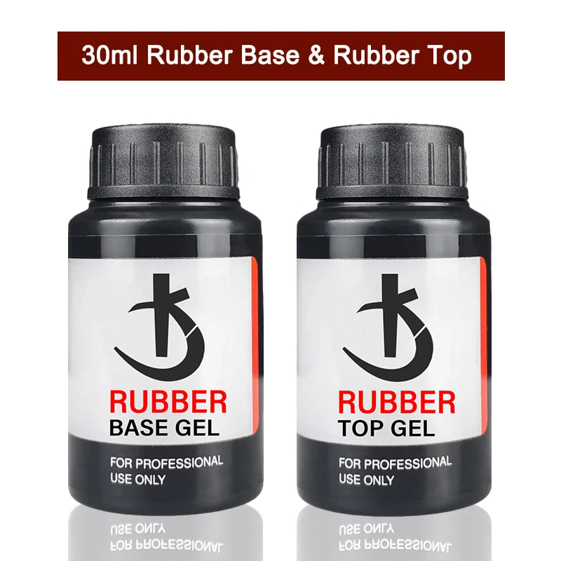 Rubber Base & Top Gel System — Primer, Glossy & Matte