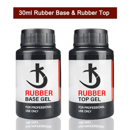 Rubber Base & Top Gel System — Primer, Glossy & Matte