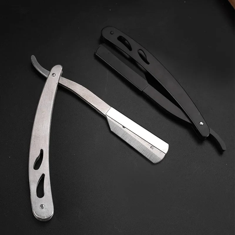 Men Straight Razor Edge Stainless Steel Sharp Barber Razor Professional Manual Shaver Shaving Safety Beard Cutter Shaving Tools