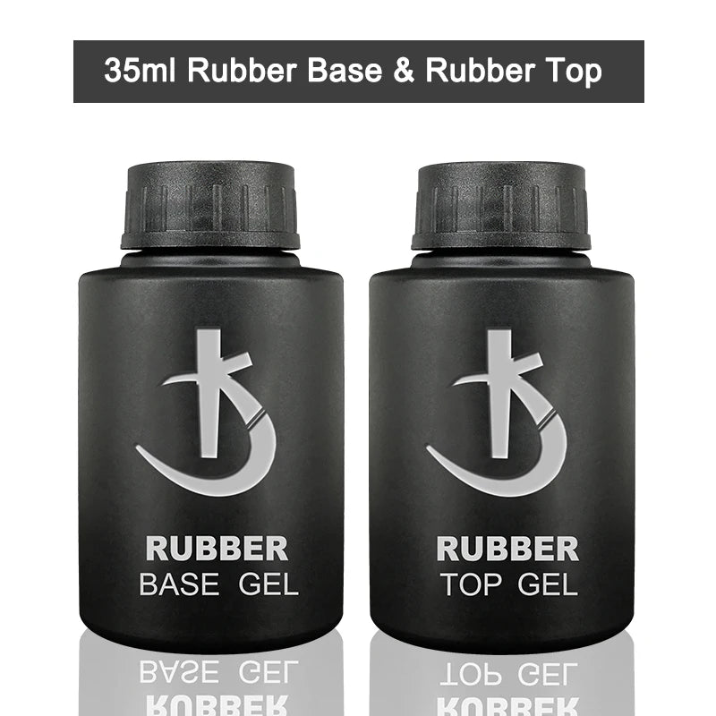 Rubber Base & Top Gel System — Primer, Glossy & Matte