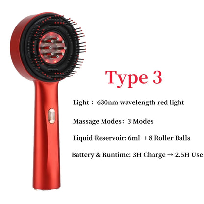 Electric Scalp Massager Brush with Red Light Therapy – Hair Growth & Anti-Hair Loss