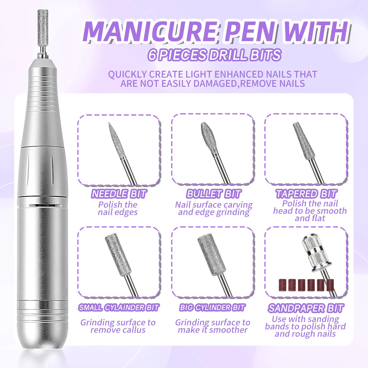 Professional 45,000 RPM Rechargeable Nail Drill Machine – Portable, Low Noise & LCD Display