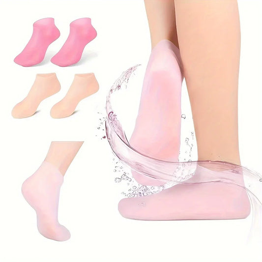 Silicone Moisturizing Socks – Spa Gel Socks for Cracked & Dry Feet (1 Pair)