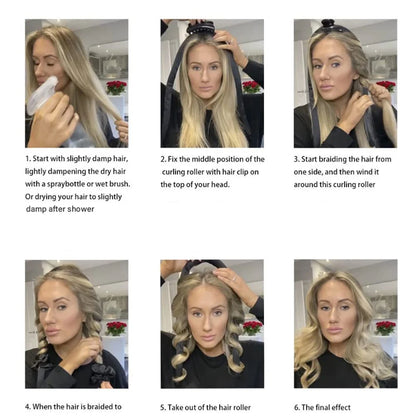 Heatless Curling Rod Hairband | Overnight Silk Curling Set