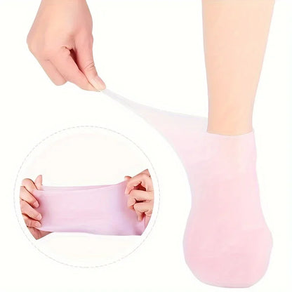Silicone Moisturizing Socks – Spa Gel Socks for Cracked & Dry Feet (1 Pair)