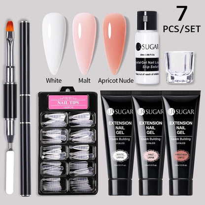 Polygel Nail Extension Kit - Complete Manicure Set (15ml Tubes)