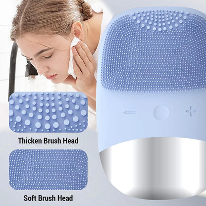 Silicone Facial Cleansing Brush – Waterproof | Deep Pore Cleaner & Face Massager