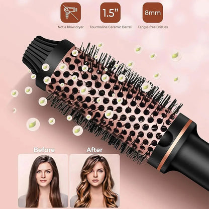 3-in-1 Ionic Hair Styler Brush | Straightener, Curler & Volumizer