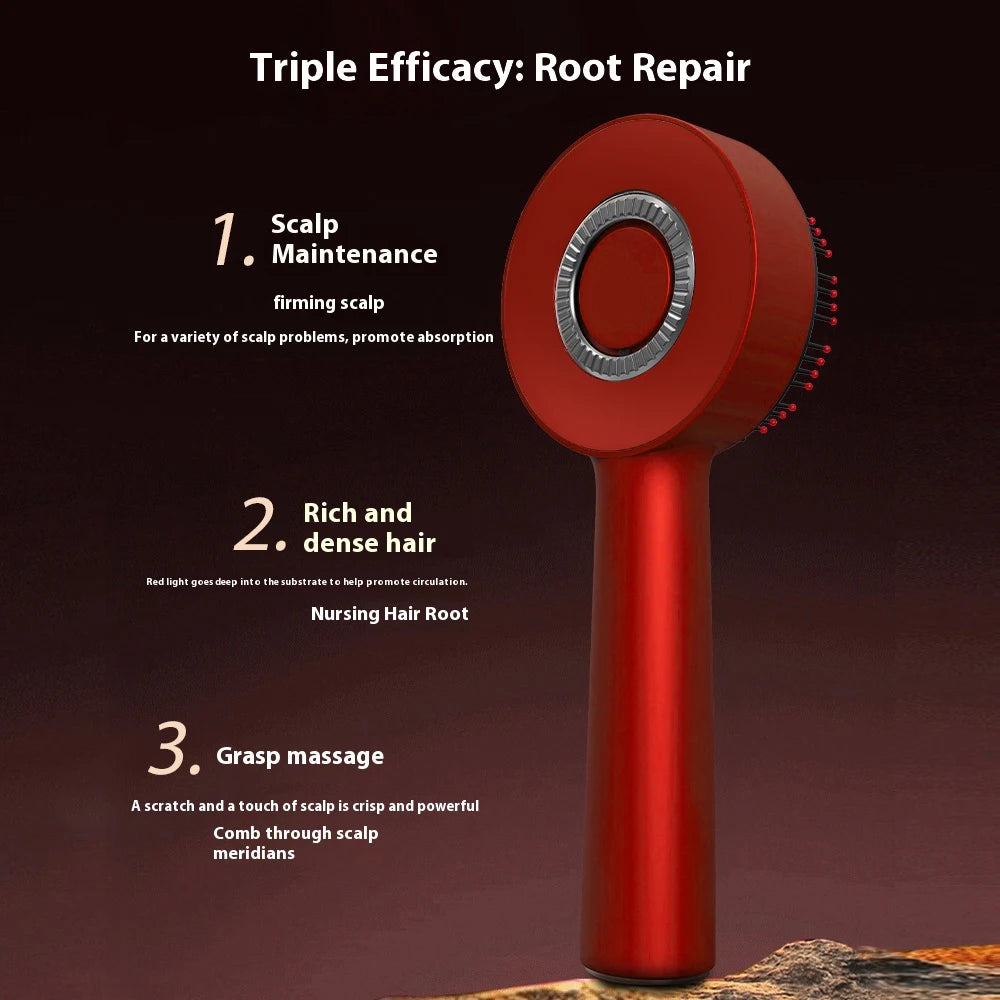 Electric Scalp Massager Brush with Red Light Therapy – Hair Growth & Anti-Hair Loss