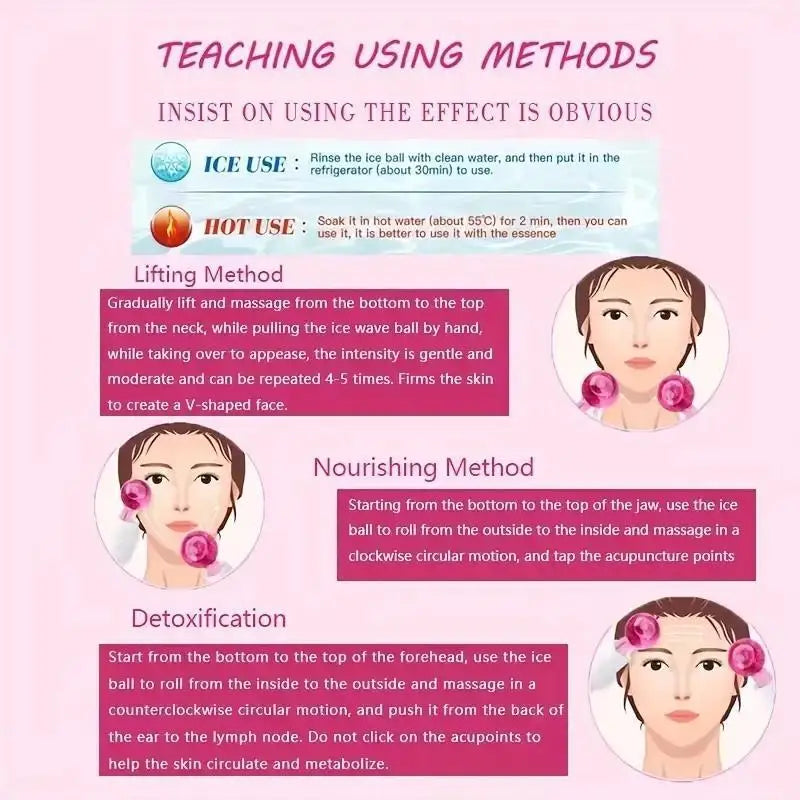 Beauty Ice Globes – 2pcs Facial Cooling & Massager Set
