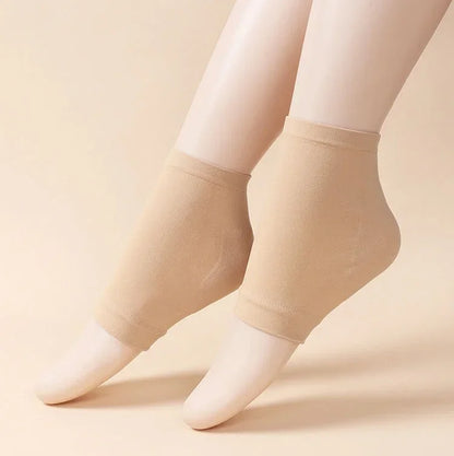Silicone Heel Protectors Socks – Anti-Crack & Moisturizing Foot Care Sleeves