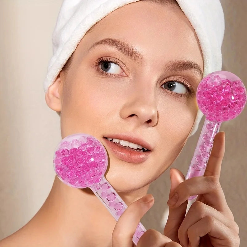 Beauty Ice Globes – 2pcs Facial Cooling & Massager Set