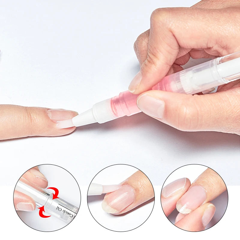 Nail Cuticle Oil Pen for Beauty Health Edge Pen Oil 5ml Nourishment Oil for Manicure Nailfinger Care Tools Finger Nail Treatment
