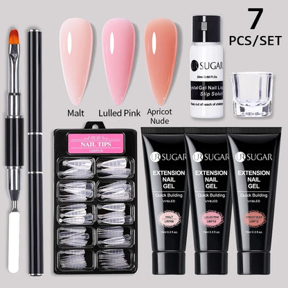 Polygel Nail Extension Kit - Complete Manicure Set (15ml Tubes)
