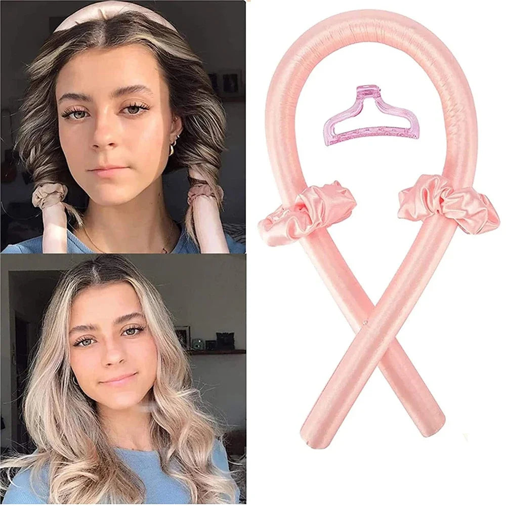 Heatless Curling Rod Hairband | Overnight Silk Curling Set
