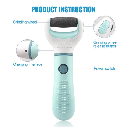 Electric Foot Callus Remover – Rechargeable & Waterproof Pedicure Tool