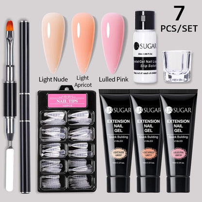 Polygel Nail Extension Kit - Complete Manicure Set (15ml Tubes)