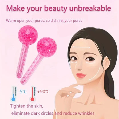 Beauty Ice Globes – 2pcs Facial Cooling & Massager Set