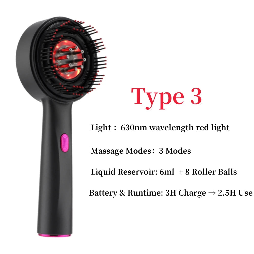 Electric Scalp Massager Brush with Red Light Therapy – Hair Growth & Anti-Hair Loss