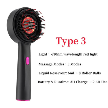 Electric Scalp Massager Brush with Red Light Therapy – Hair Growth & Anti-Hair Loss