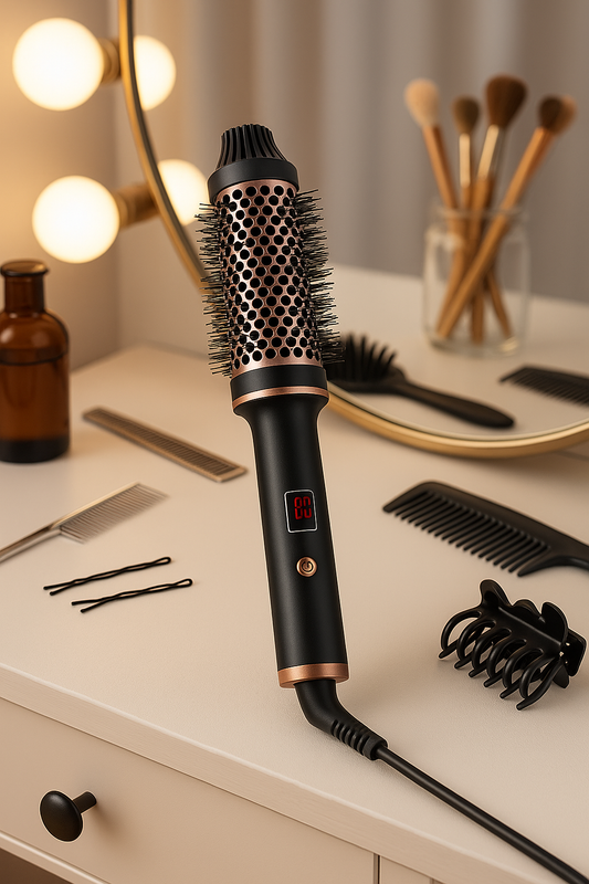 3-in-1 Ionic Hair Styler Brush | Straightener, Curler & Volumizer