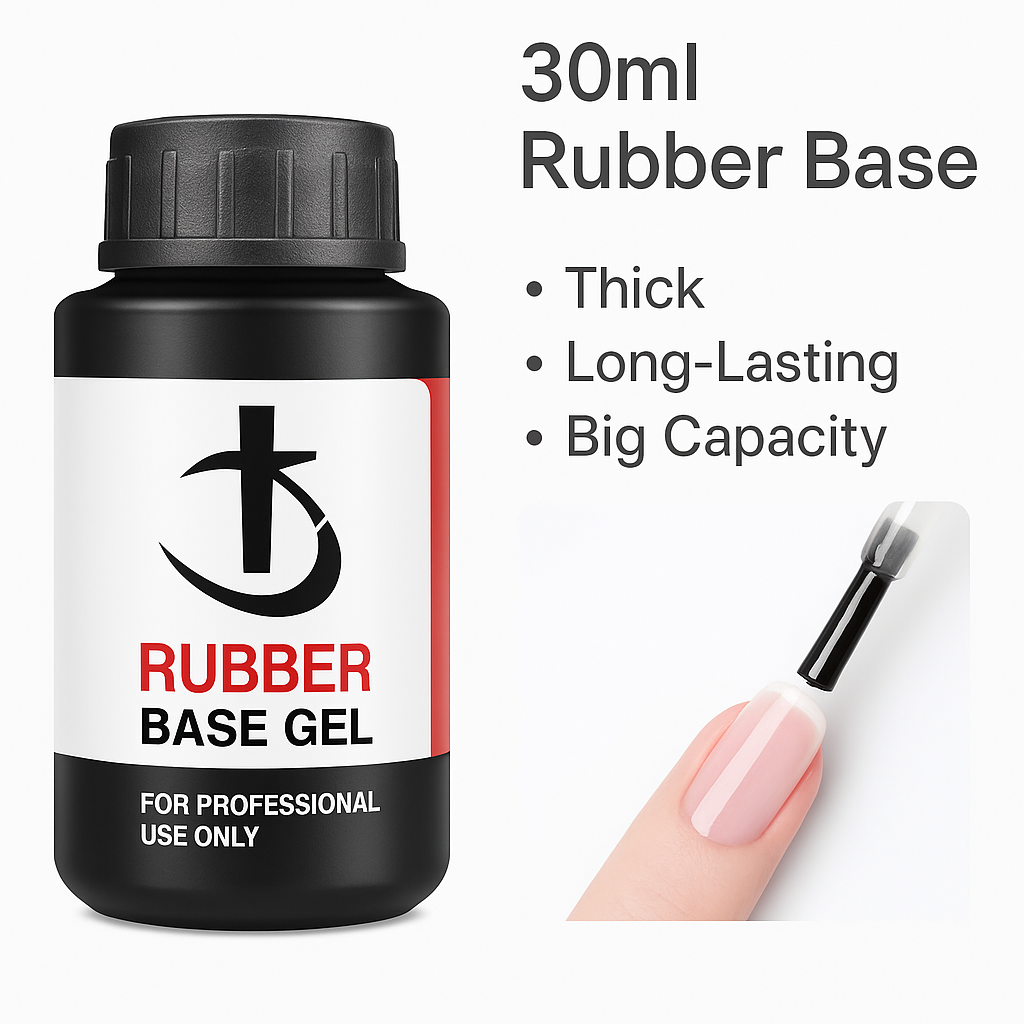 Rubber Base & Top Gel System — Primer, Glossy & Matte