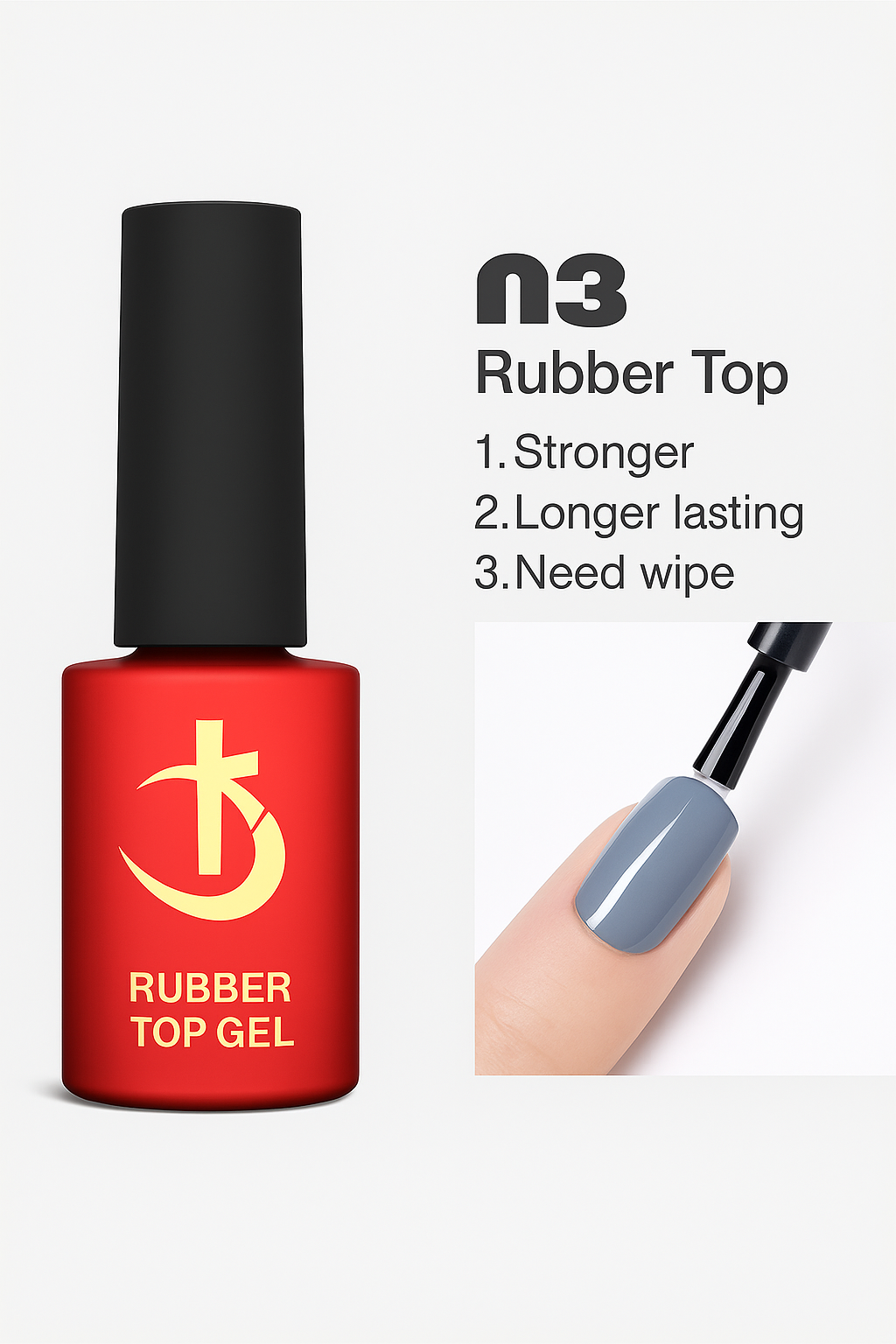 Rubber Base & Top Gel System — Primer, Glossy & Matte
