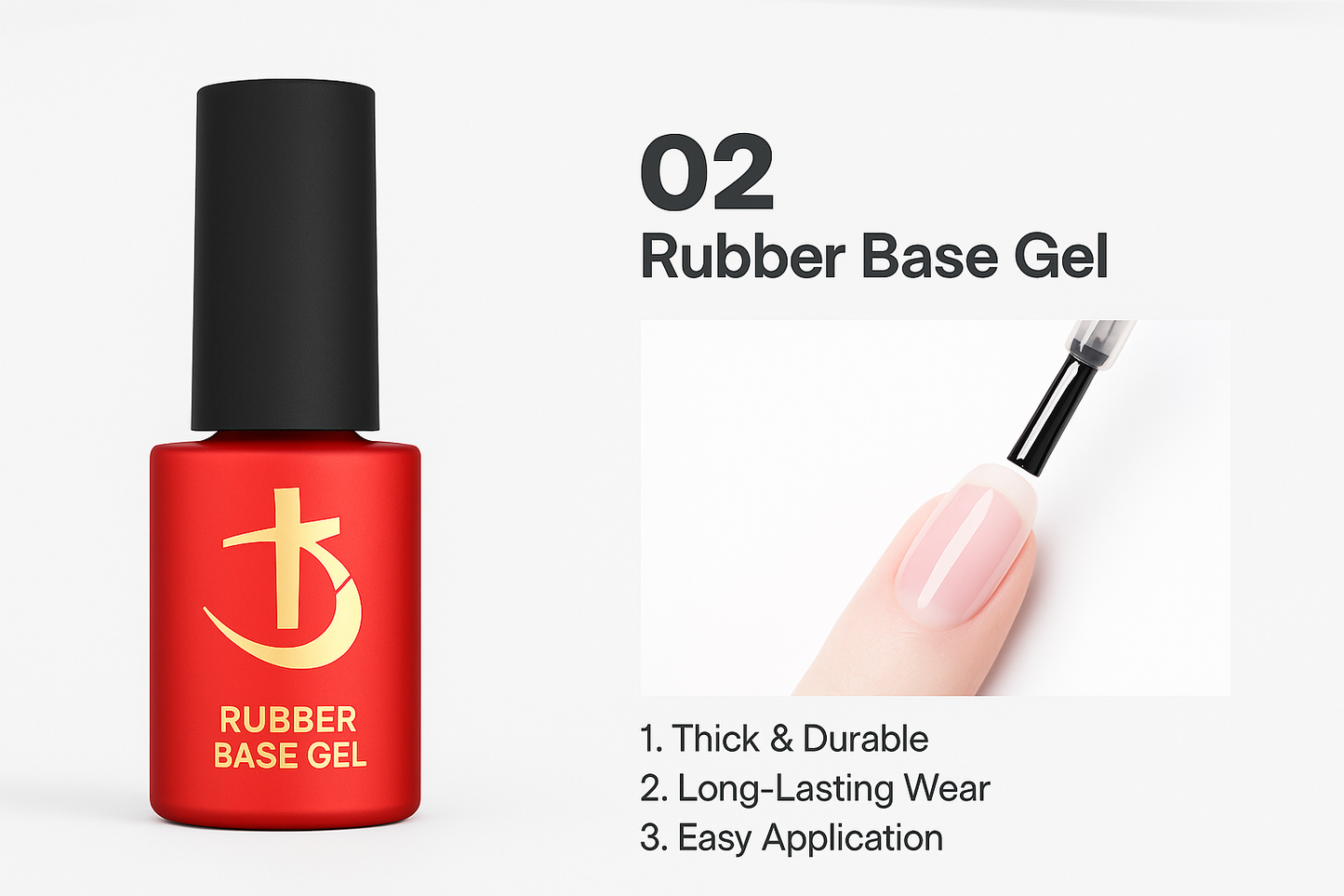 Rubber Base & Top Gel System — Primer, Glossy & Matte